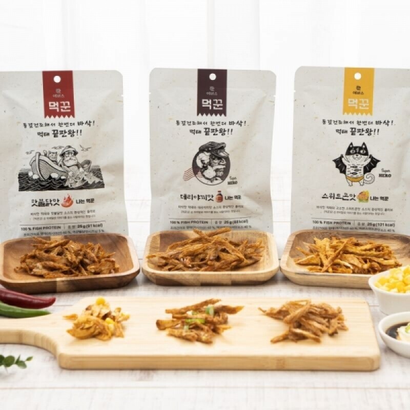 에버스몰,에버스 나는 먹꾼 먹태 9입세트 (핫불닭맛 25g 3개, 스위트콘맛25g 3개, 데리야끼맛25g 3개)