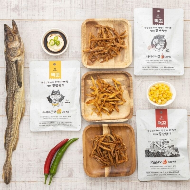 에버스몰,에버스 나는 먹꾼 먹태 9입세트 (핫불닭맛 25g 3개, 스위트콘맛25g 3개, 데리야끼맛25g 3개)